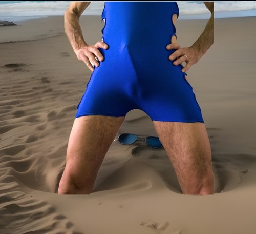 Body uomo blu - , forato